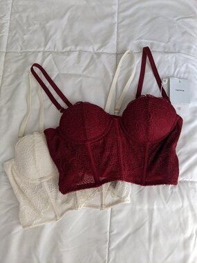 Two Pepper Lace Corset Tops NWT